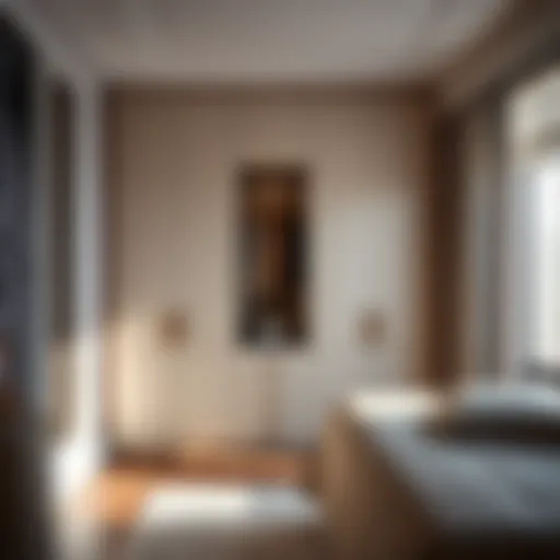 Elegant modern wardrobe design showcasing sleek lines and minimalist décor