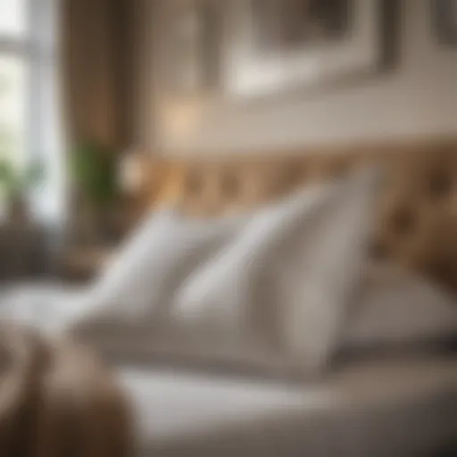 Elegant bedroom setup featuring a wedge pillow for optimal sleep
