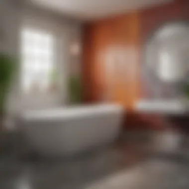 Vinyl bathtub wall cover demonstrating versatility in style