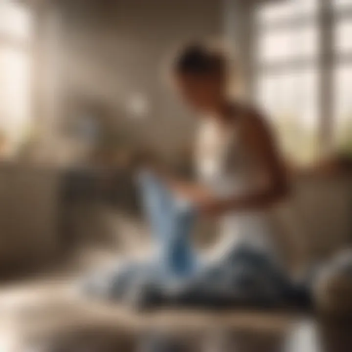 Agitating laundry in stripping process