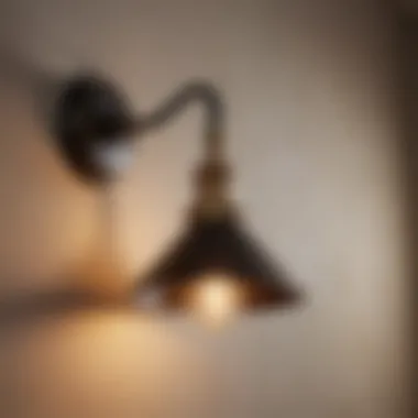 Vintage-inspired wall light adding character to a cozy bedroom