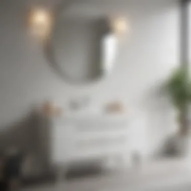 Modern Aesthetics of White Bathroom Vanities Elegant 30-inch white bathroom vanity with sink showcasing modern design.