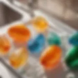 Illustration showing the intricate composition of generic laundry pods