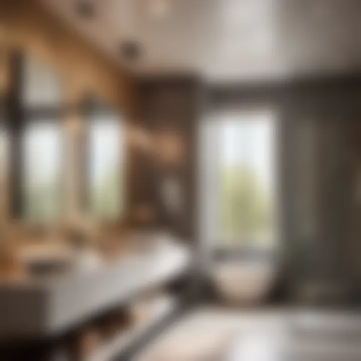 Illustration of finished bathroom with well-installed inline vent fan