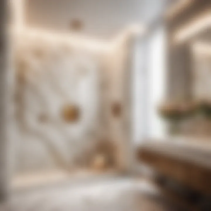 Opulent Marble Tiles Adorning Shower Walls Luxurious marble tiles for shower walls