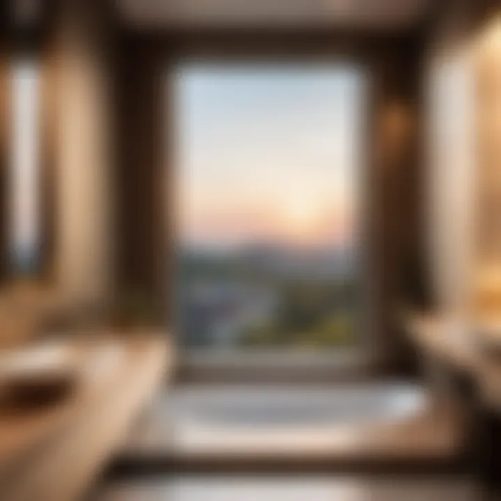 Privacy and Elegance in Bathroom Window Design Luxurious bathroom window with privacy glass and sleek frame