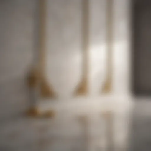 Elegant marble tile pattern in a bathroom