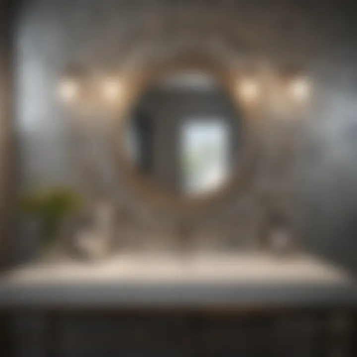Chic Mosaic Tile Accent Wall Stylish bathroom showcasing mosaic tile feature wall