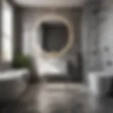 Elegant adhesive tile design in a modern bathroom setting