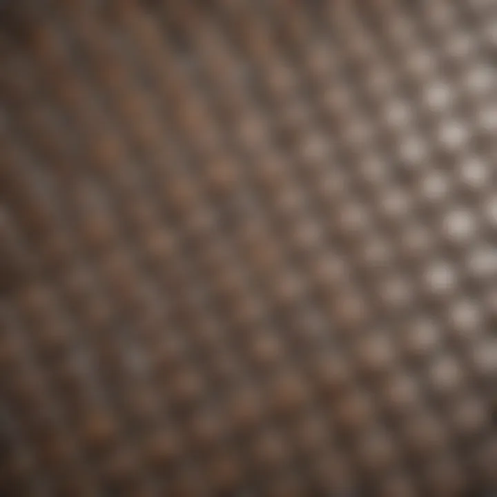 Close-up of adhesive tiles showcasing texture and pattern