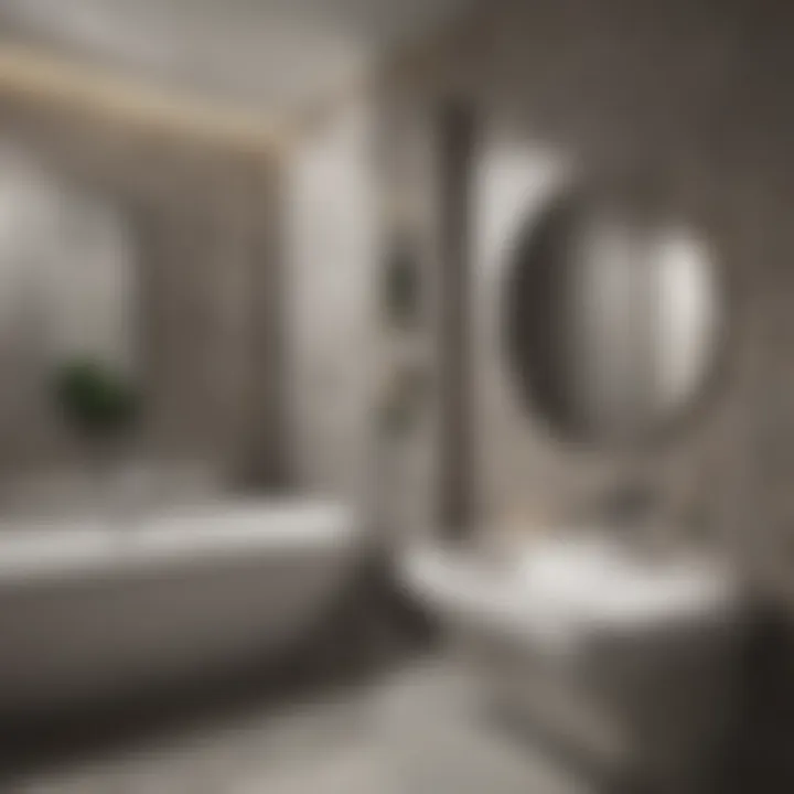 Before and after transformation using adhesive tiles