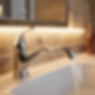 Illustration of troubleshooting techniques for a bathroom faucet