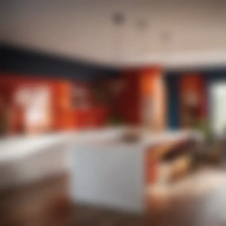 Bold and modern kitchen design with Sherwin Williams paint