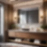 Luxurious Bathroom Cabinet with Marble Countertop Elegant bathroom cabinet with marble countertop