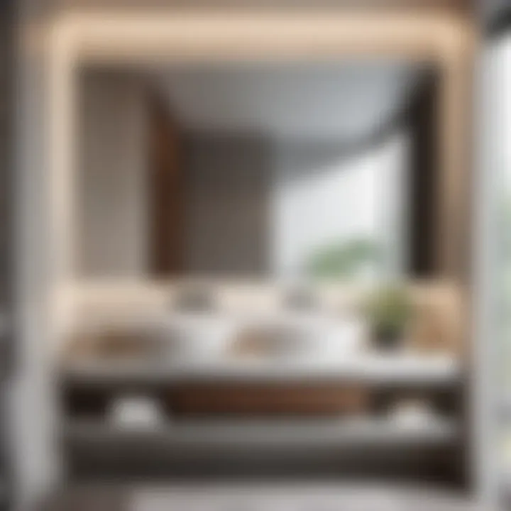 Modern floating bathroom cabinet in sleek design