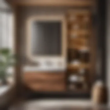 Spacious bathroom cabinet with adjustable shelving