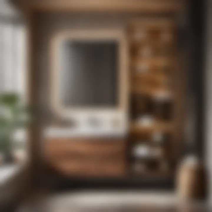 Spacious bathroom cabinet with adjustable shelving