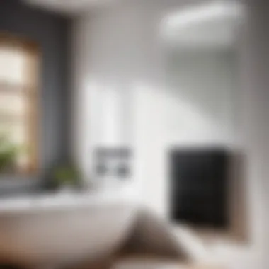 Efficiency Meets Style in Bathroom Heating Energy Efficient Small Electric Wall Heater in Modern Bathroom