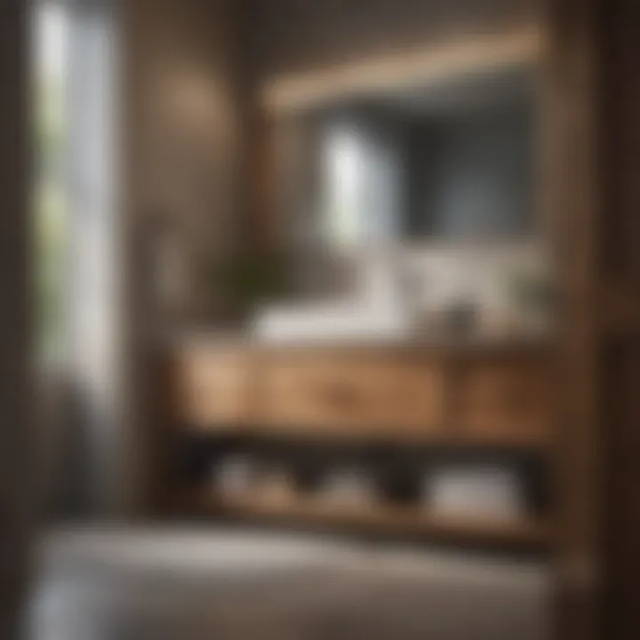 Maintenance tips displayed for all-wood bathroom cabinets