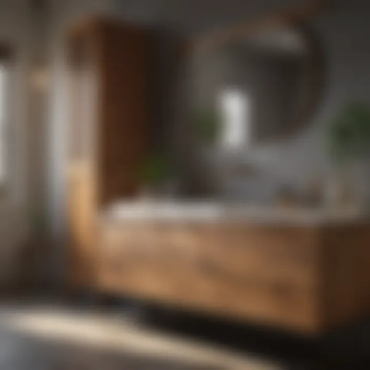 Sustainable materials used in crafting all-wood bathroom cabinets