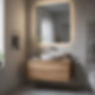 Compact bathroom vanity showcasing clever storage solutions