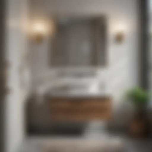 Elegant small bathroom vanity in contemporary design