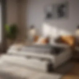 Stylish trundle bed in a modern bedroom