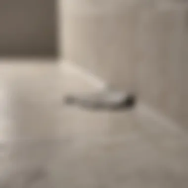 Freshly Applied Grout Sealant Close-up of freshly applied grout sealant on bathroom tiles