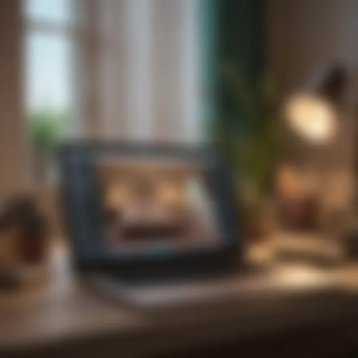 An array of digital bedroom planning tools displayed on a laptop screen