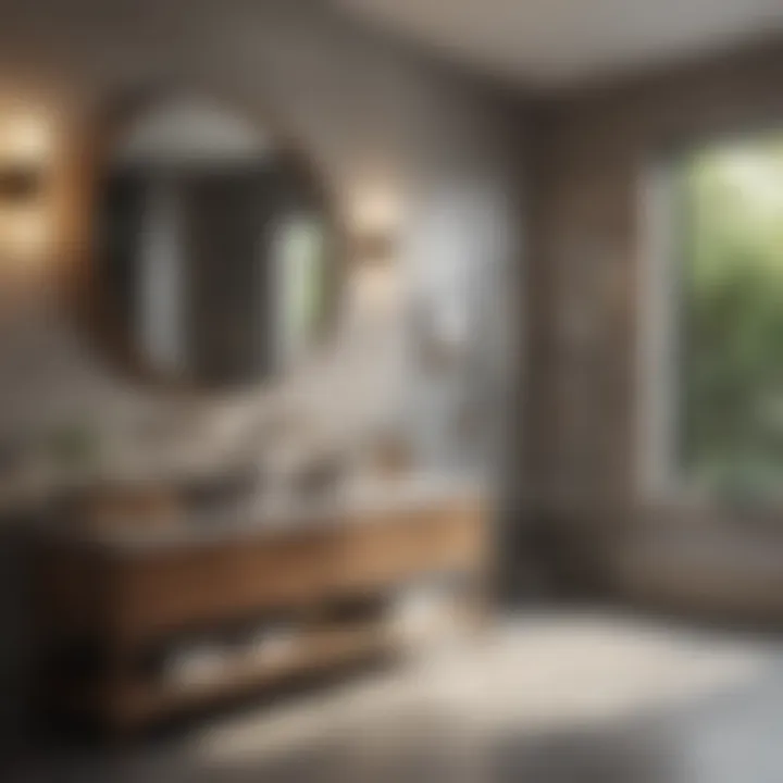 Luxury Bathroom with Stylish Vanity Top Luxury bathroom featuring a stylish vanity top
