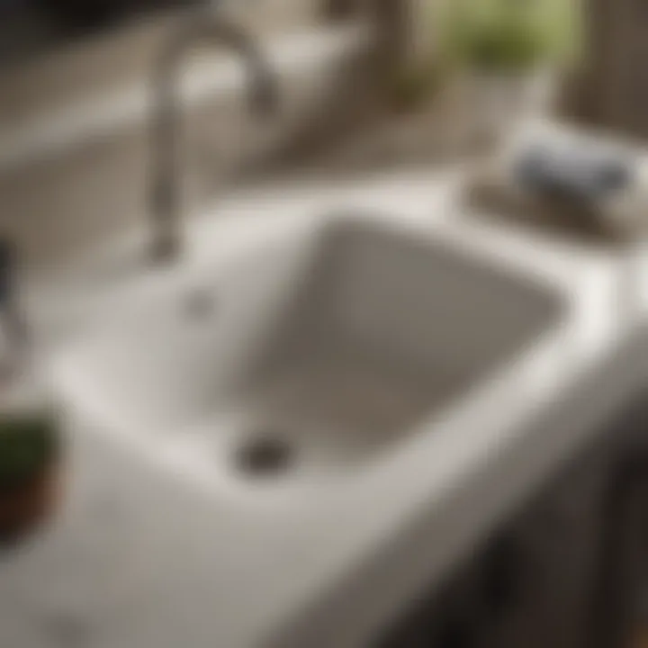 Durable material options for laundry sink cabinets