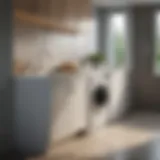 Stylish laundry room sink cabinet with modern design
