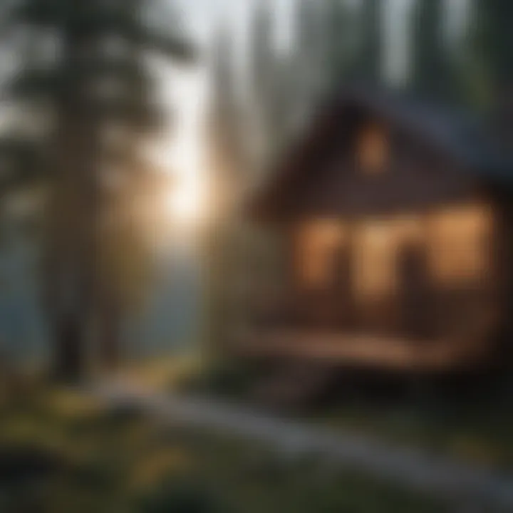 Architectural Design of Two Bedroom Cabin Architectural design showcasing two bedroom cabin plan.