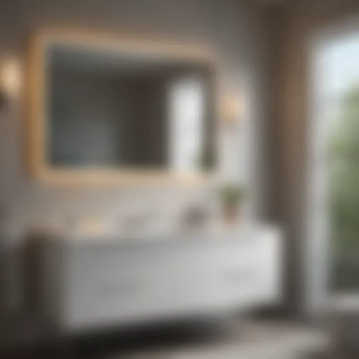 Installation guide for a 55 inch bathroom vanity