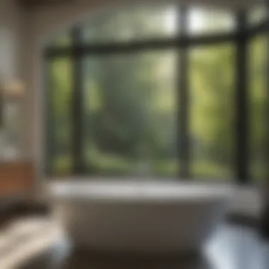 Embracing Luxury: Freestanding Soaker Tub Design Luxurious freestanding soaker tub surrounded by natural light