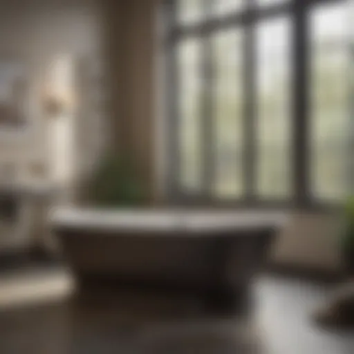 Elegant cast iron drop-in bathtub showcasing its smooth finish and classic design.