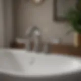 Elegant Moen bathtub faucet showcasing its sleek design