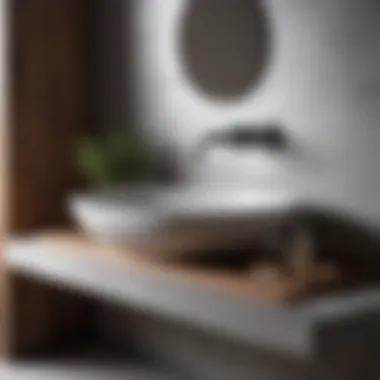 Concrete: Industrial Chic Stylish concrete bathroom vanity top