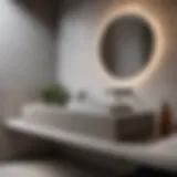 Sleek Concrete Trough Sink in Modern Bathroom