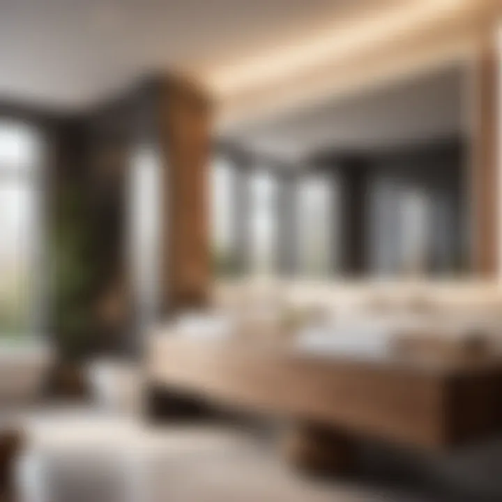 Stylish and spacious bathroom layout featuring dual vanities for a contemporary look