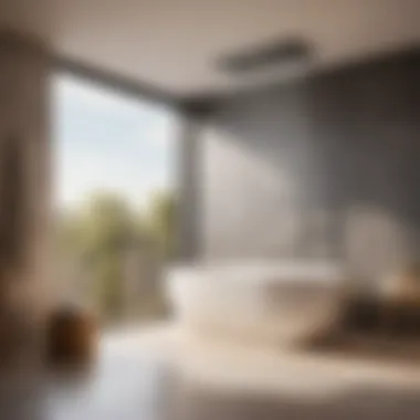 Elevating Bathroom Aesthetics: Shower Within Bathtub Concept Contemporary bathroom design with shower in bathtub