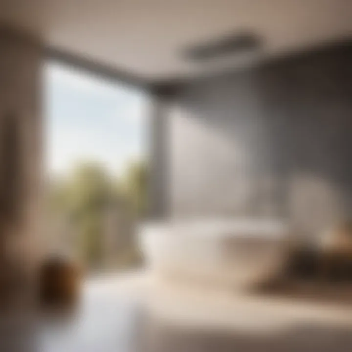 Elevating Bathroom Aesthetics: Shower Within Bathtub Concept Contemporary bathroom design with shower in bathtub