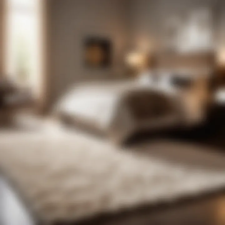 Contemporary Bedroom Rug in Neutral Tones