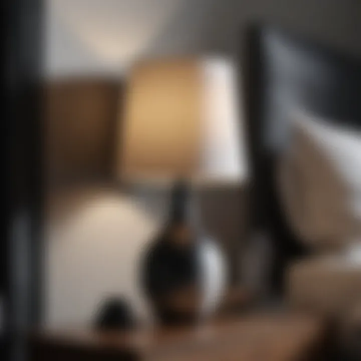 Contemporary black and white lamp showcasing minimalistic design