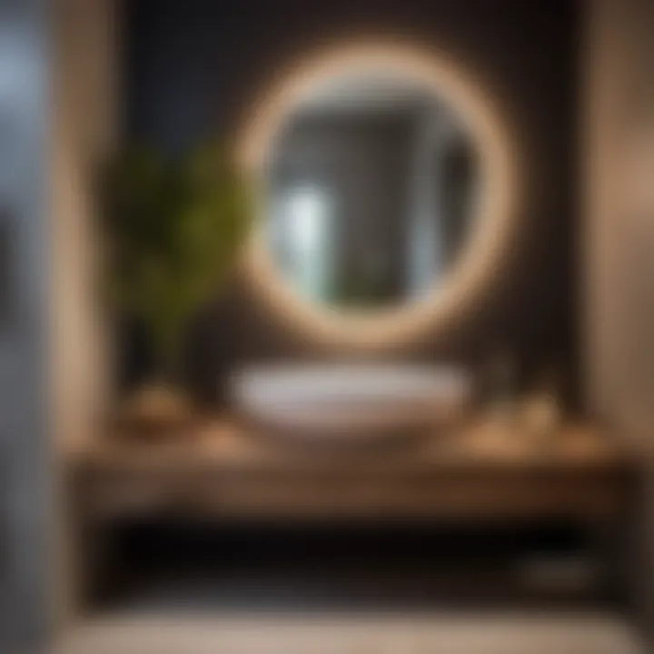 Contemporary bowl sink vanity with natural elements
