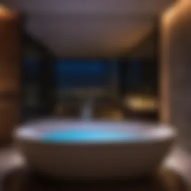 Sleek Integration of LED Lighting in Contemporary Bathtub Design Contemporary Drop-In Bathtub Design with Built-In LED Lighting