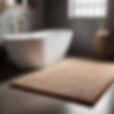 Geometric Harmony Bath Rug Sleek Long Narrow Bath Rug in Modern Geometric Pattern