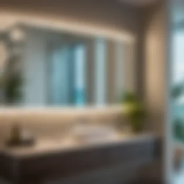 Contemporary Glass Bathroom Vanity Display in Melbourne FL