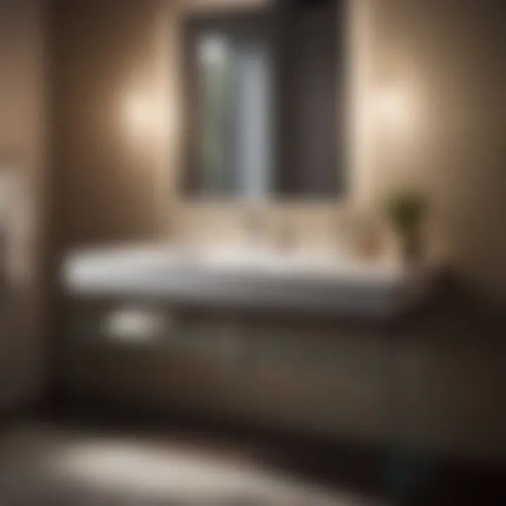 Modern Chic: Glass Thin Bathroom Sink Vanity Contemporary Glass Thin Bathroom Sink Vanity
