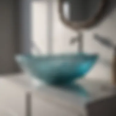 Modern Glass Vessel Sink Contemporary glass above-counter vessel sink